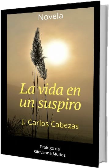 Carátula de la novela "La vida en un suspiro" escrita por Juan Carlos Cabezas Villaverde